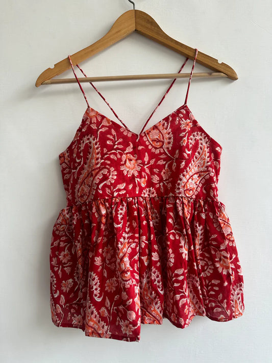 Noodle Strap Top (Red)