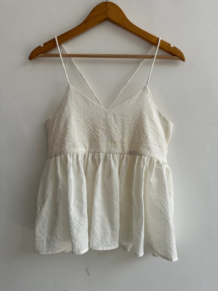 Noodle Strap Top White