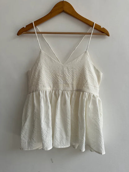 Noodle Strap Top White